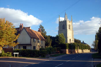Great Barford church from the north-west October 2007